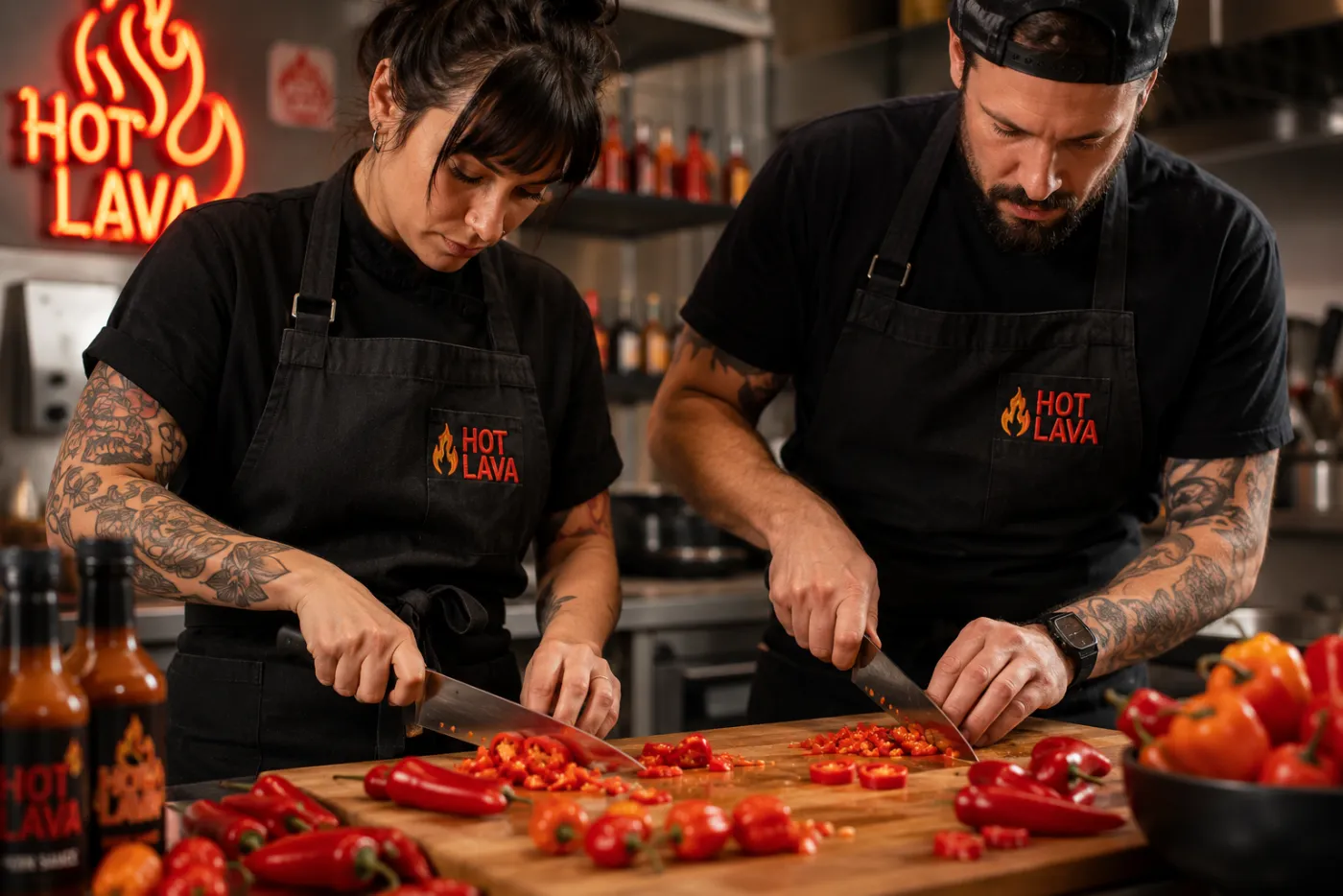 Hot Lava makers at work